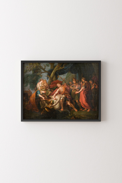 epiqart Lamentul lui Achilles pentru moartea lui Patroklos - Cadru negru