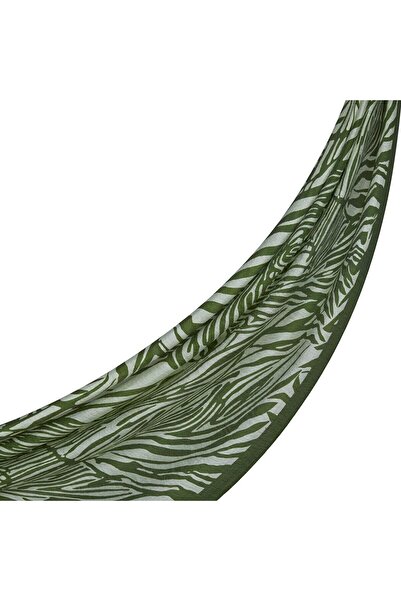 ipekevi Șal din Tencel cu model zebră 02881 Kaki