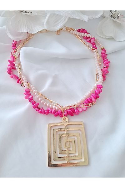 İPAR AKSESUAR Amazonite Natural Stone Stylish Necklace