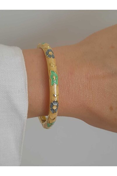 Bubbleatelier سوار من المينا بلون كريمي