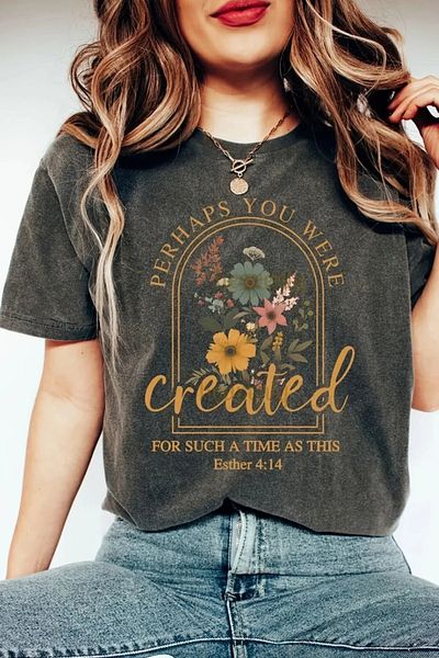 Redboxbutik Created Flower Washed Oversize Vintage T-Shirt