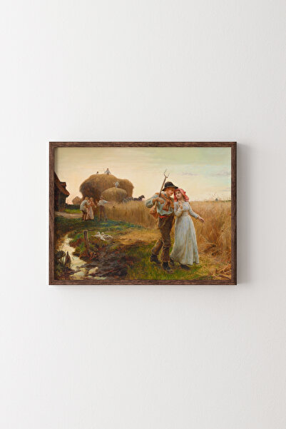 epiqart Hay Harvest - Wooden Patterned Frame