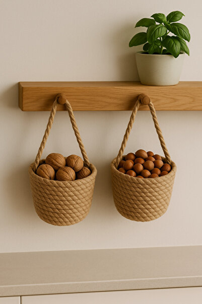 ÖRGÜM Καλάθι Διακοσμητικό Μίνι Καλάθι 2 τεμαχίων 12x10 εκ.