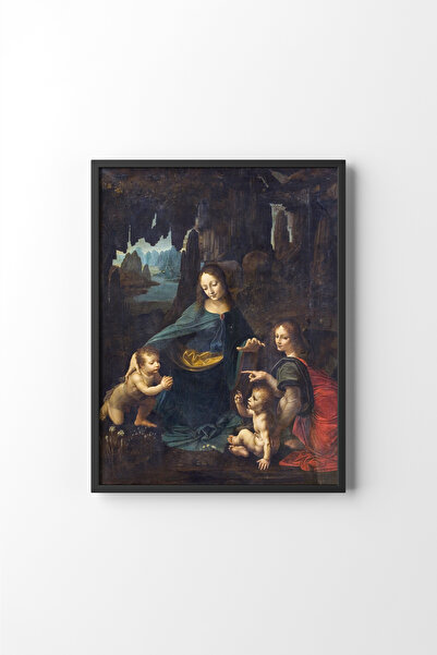 epiqart The Virgin of the Rocks - Black Frame