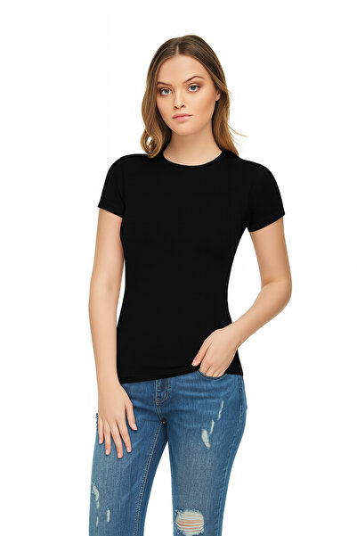 Gawzera Elite Women's 2-Piece Short Sleeve Crew Neck Elastane Body Undershirt