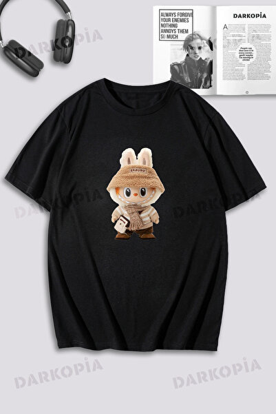 macklin Унисекс тениска с лого и персонализиран дизайн, с щампа Labubu за жен...