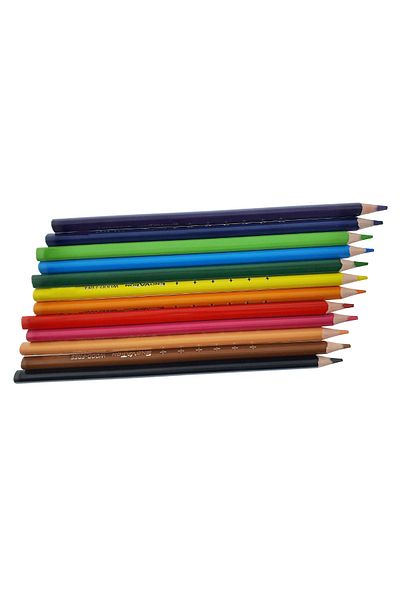 Diverse Set of 12 colored pencils, 175 mm, triangular, lead thickness 3mm, C113 Wood-Free, multicolor