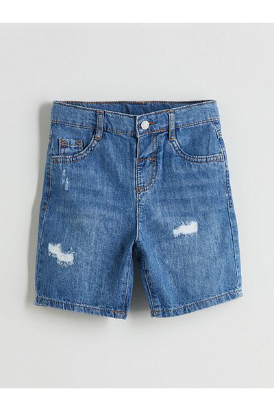 LC Waikiki New Season Basic Boy's Jean Shorts with Elastic Waist - S5Qj24Z1