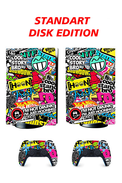 KT Decor Sticker Bomb Playstation 5 Full Sticker Kaplama Seti