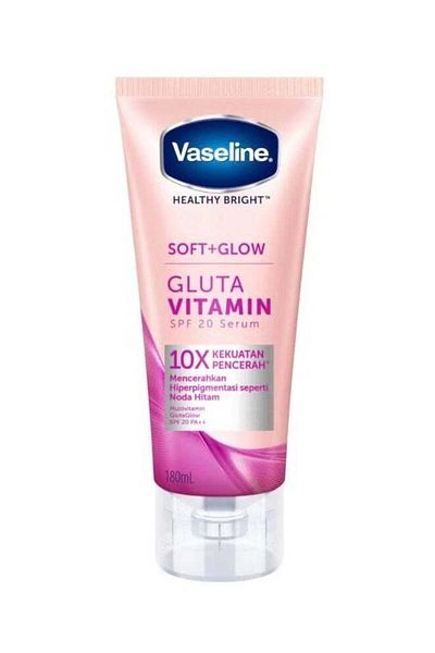 Vaseline Serum Healthy Bright Soft+Glow for Body with Gluta Vitamin and SPF 20, 180ml