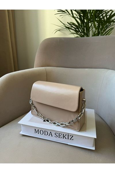 Moda Sekiz Geantă de mână și de umăr pentru femei cu accesorii cu lanț