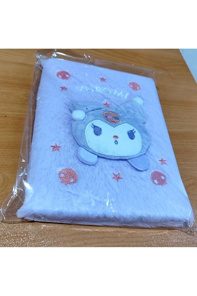 ada çanta kırtasiye A5 Size Kuromi Figure Plush Striped Multi-Purpose Notebook Ad59350
