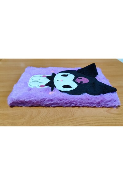 ada çanta kırtasiye A5 Size Kuromi Figure Plush Striped Multi-Purpose Notebook Ad59350