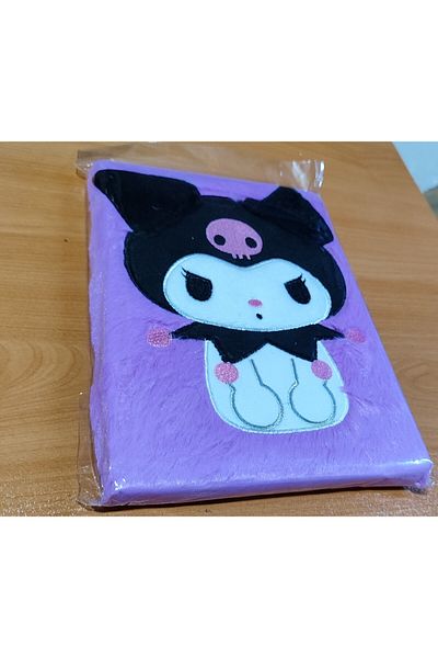 ada çanta kırtasiye A5 Size Kuromi Figure Plush Striped Multi-Purpose Notebook Ad59350