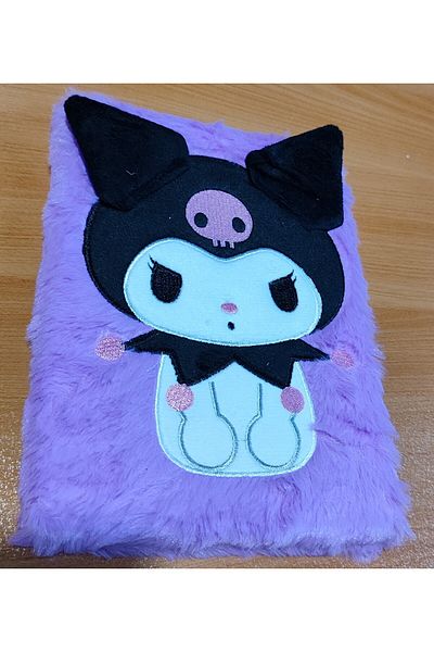 ada çanta kırtasiye A5 Size Kuromi Figure Plush Striped Multi-Purpose Notebook Ad59350