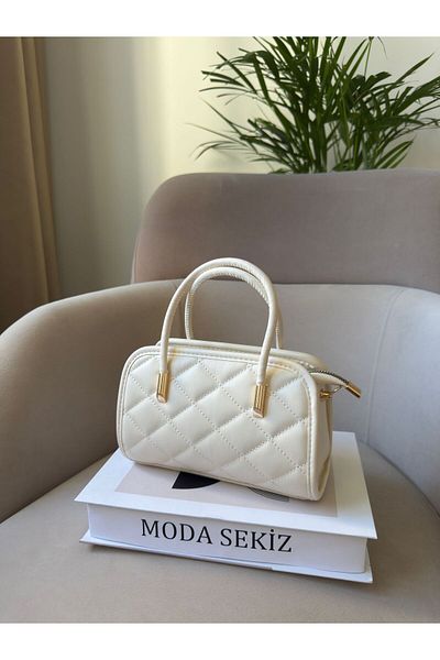 Moda Sekiz Women's Self Patterned Cross Strap Hand and Shoulder Bag