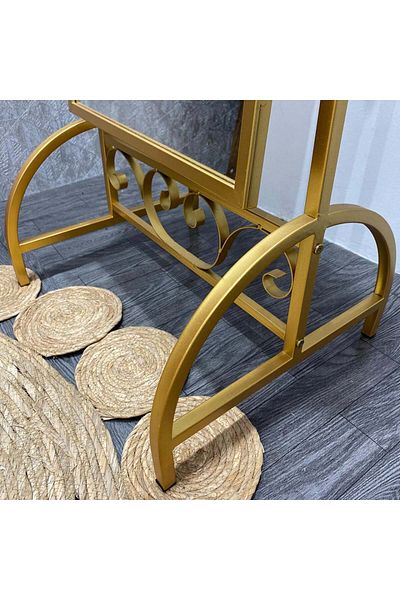 Gharaib Al Tuhaf Classic mirrors with a golden metal frame, size 160*50 cm