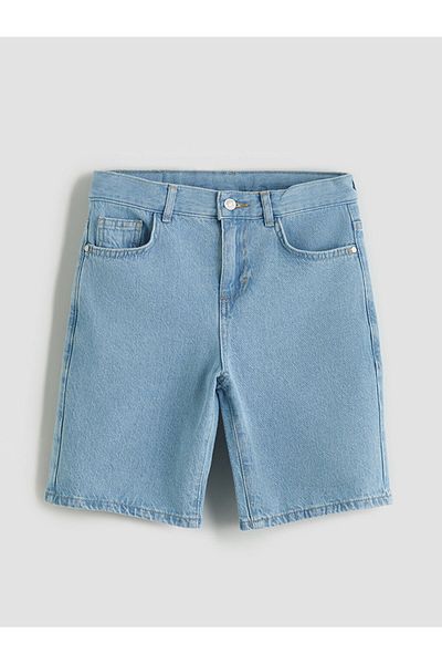 LC Waikiki Indigo Basic Boy's Jean Shorts