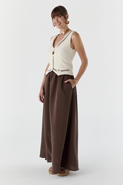 Shopping Shop Пола от модален плат с джобове, КАФЯВА