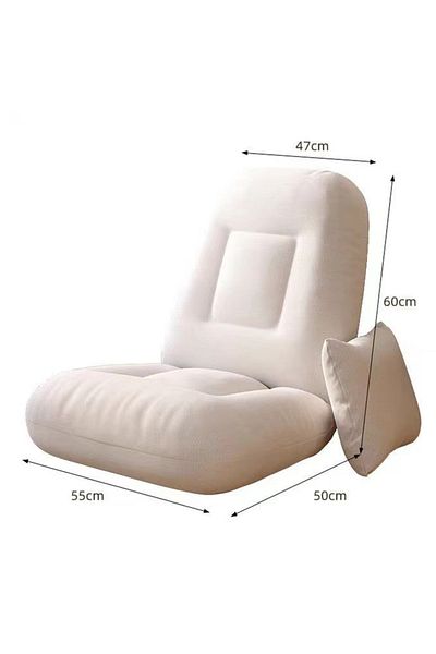 sharpdo Lazy Sofa Bedroom Back Cushion, 5-Speed Adjustment, with a Pillow, Suitable for Bedroom/Balcony