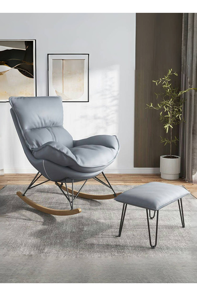 sharpdo Living Room Home Technology Armchair with a Footrest