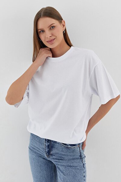 Shopping Shop Tricou Basic Oversize ALB