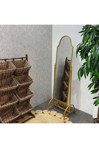 Gharaib Al Tuhaf Classic mirrors with a golden metal frame, size 160*50 cm