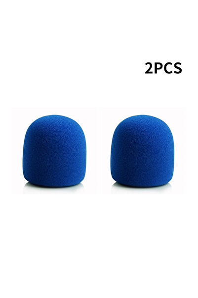 Choice غطاء ميكروفون لاسلكي أزرق اللون مقاوم للرياح ومضاد للعاب وقابل للغسل م...