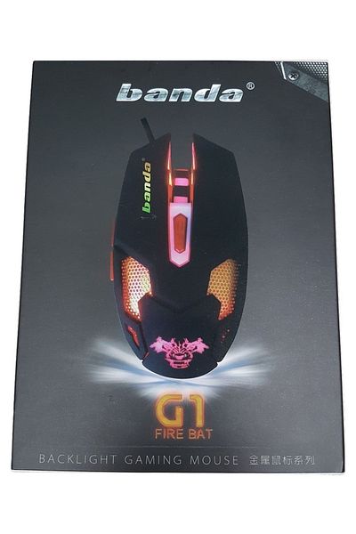 Banda Mouse Banda USB [ G1-W ] ''FIRE BAT'' GAMING 6D - WHITE - LED