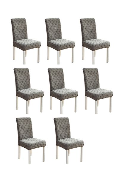sharpdo 8-Piece Household One-Piece High-Elastic Chair Cover Set, Removable for Machine Washing