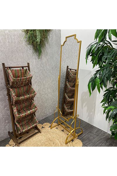 Gharaib Al Tuhaf Classic mirrors with a golden metal frame, size 160*50 cm