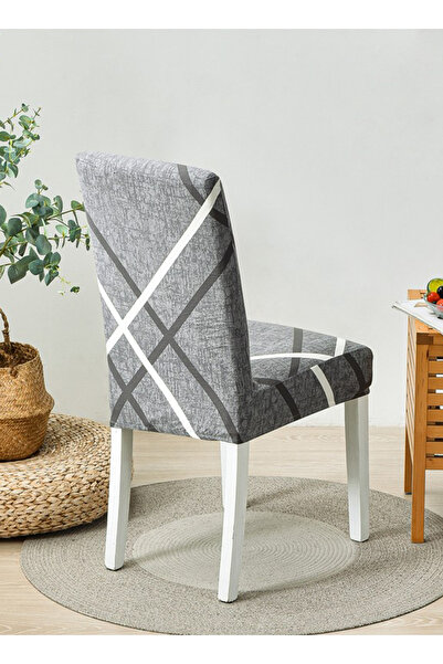 sharpdo Four Seasons Universal Simple Geometric Printed Stretch All-in-One Home Chair Cover Set