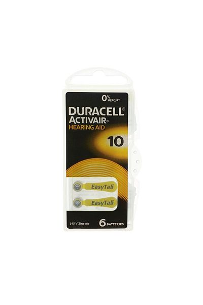Duracell ActivAir 10MF Hg 0% 1.45V 100mAh Baterii pentru aparate auditive Set 1x Blister