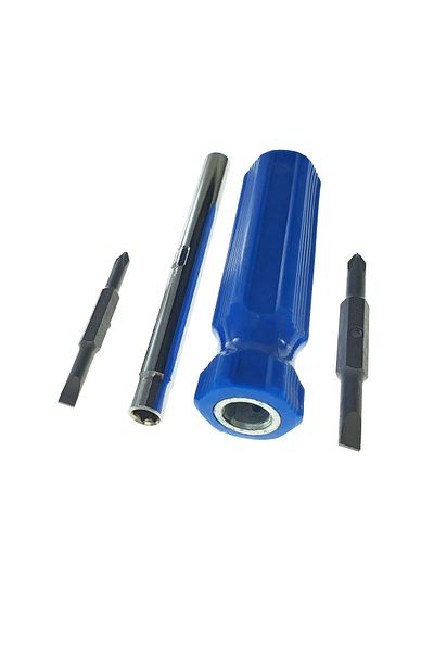 OEM 4in1 screwdriver, with 118x11mm shaft, 2 straight heads of 5 and 6 mm, 2 cross heads of 5 and 6 mm