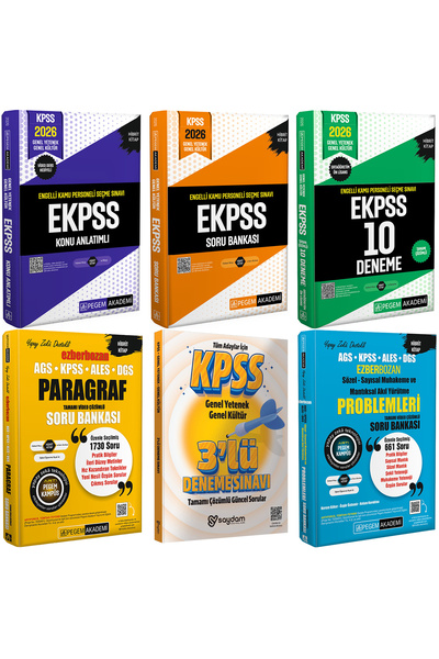 Pegem Akademi Yayıncılık 2026 E-KPSS Konu Anlatımı-Soru Bankası-Çözümlü 10 De...
