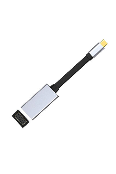 Platinet Adapter, Platinet, USB-C - VGA 1080, 60Hz, Silver