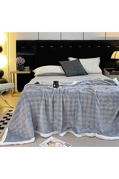 CHIRASO Cocolino CHIRASO Blanket, 200x230cm, Soft and Warm, light gray