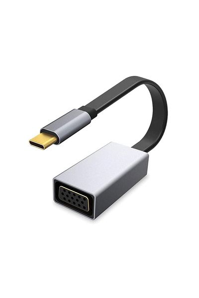 Platinet Adapter, Platinet, USB-C - VGA 1080, 60Hz, Silver