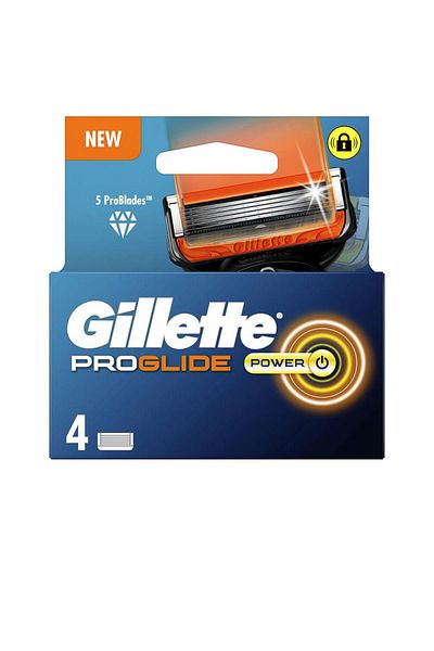 Gillette Set Rezerve lame de ras Gillette FUSION PROGLIDE POWER 4 buc