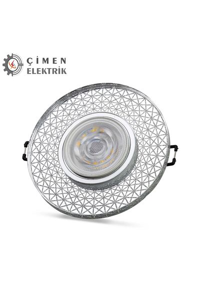 Eldenör Noas Yl65 1767 Round Crystal Glass Spotlight Case with Iris Led Frame 4000K - Compatible for Socket and Switch