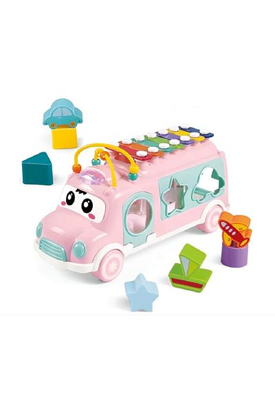 rexa Musical Learning Bus Toy – Interactive Sound & Light Educational Vehicle for Toddlers