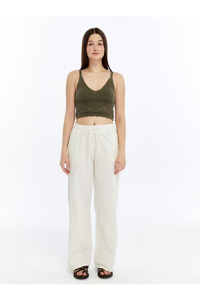 laqa Women's Raw Linen Baggy