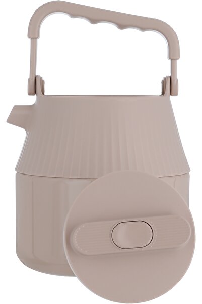 Alsaif Gallery Reema Steel Saif Gallery Thermos, 1 Liter - Light Brown