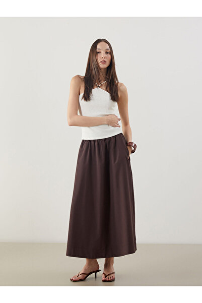 LC Waikiki Trendlucky A-Line Skirt with Elastic Waist and Contrast Detail