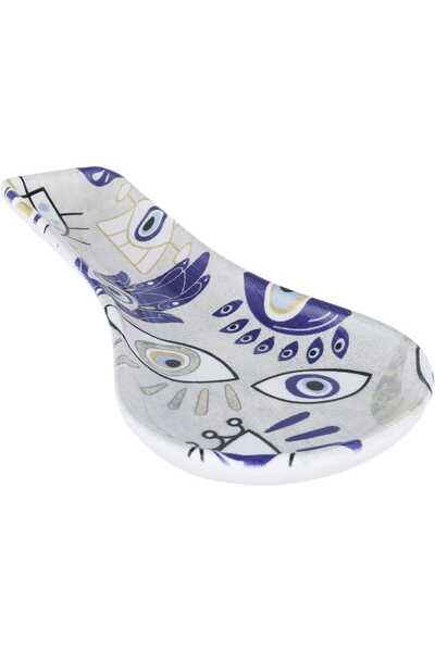 Generic طبق تقديم من البورسلين من معرض السيف، بيضاوي الشكل، 27 سم - أزرق