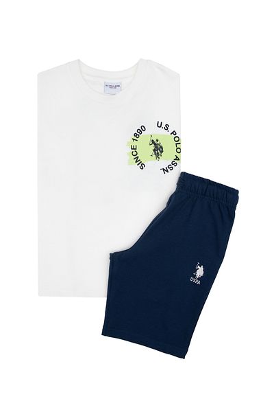 U.S. Polo Assn. Boy's White Pajama Set 50310813-Vr013