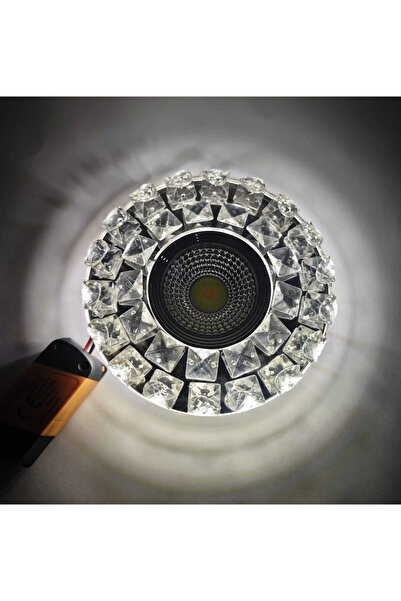 Eldenör SUNLED 8202 حافظة كاميرا سبوت 5 وات بإطار LED أبيض اللون - إطار متوافق مع المقبس والمفتاح