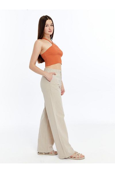 laqa Women's Raw Linen Baggy