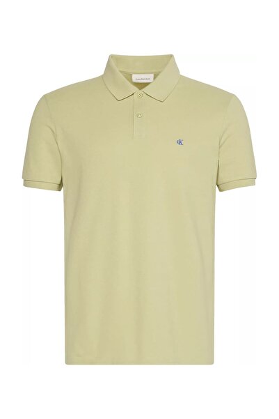 Calvin Klein Erkek Regular Fit Nakış Logolu Polo Yaka T-Shirt - Yeşil