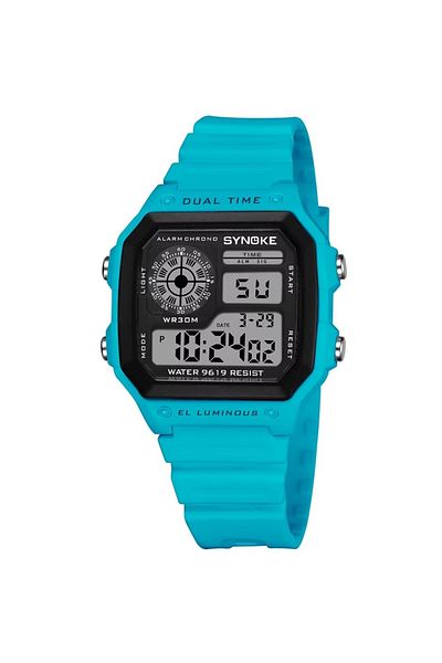 REDz Accessories Electronic Watch for Sports Activities, Digital, Water Resistant, Flexible Strap, Blue